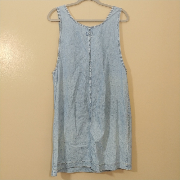 Vintage Denim Jumper Dress Size Medium - Picture 3 of 8